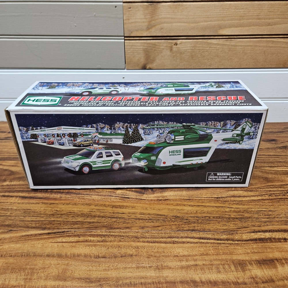 2012 Hess Helicopter and Rescue Toy Set with Lights and Sounds New in Box
